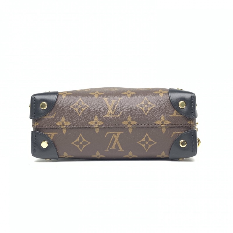 LOUIS VUITTON Souple手柄軟盒子黑色PVC晶片老花-3