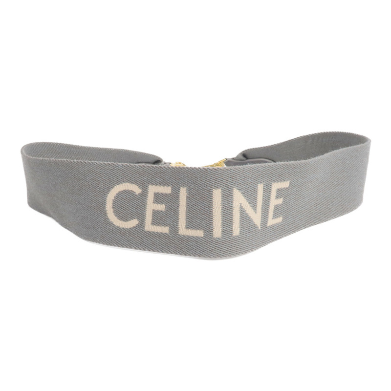 CELINE 帆布Shoulder Strap金扣肩帶-2