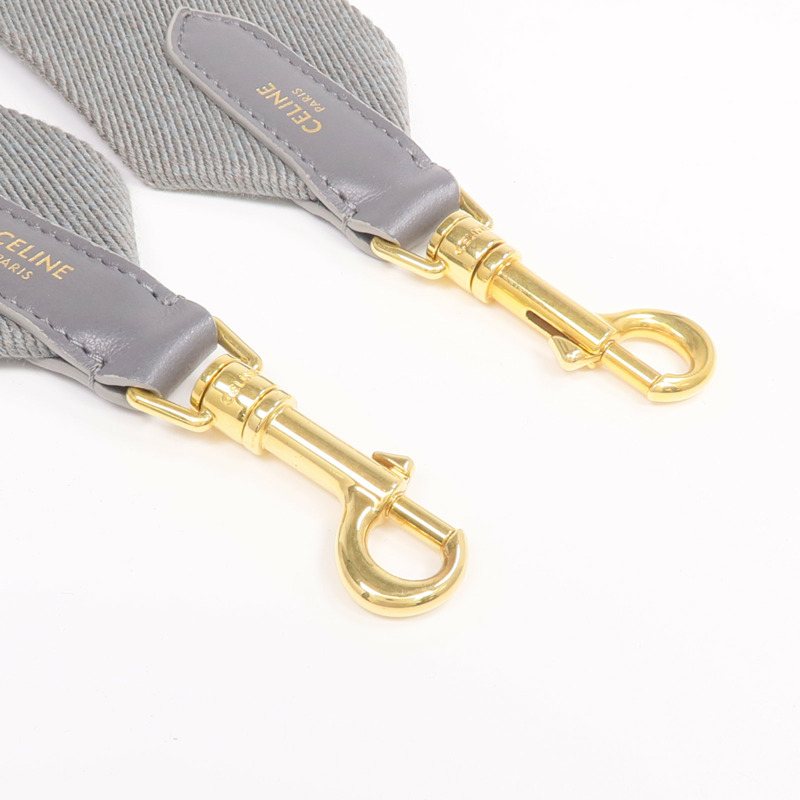 CELINE 帆布Shoulder Strap金扣肩帶-3