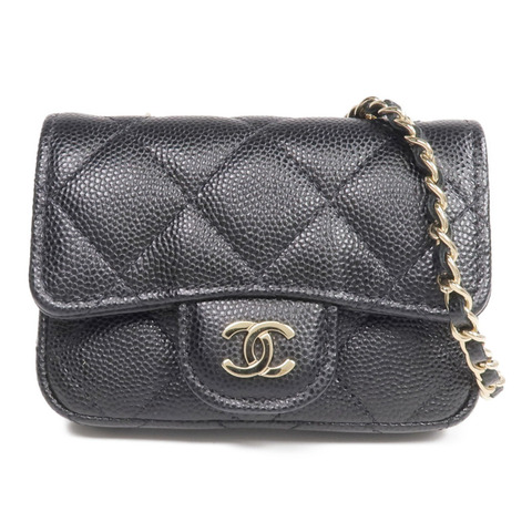 CHANEL 牛皮皮革Belt Bag金扣腰包