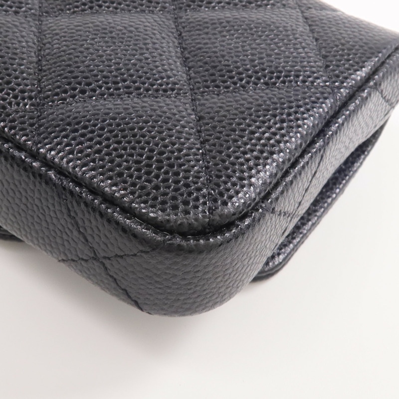 CHANEL 牛皮皮革Belt Bag金扣腰包-7