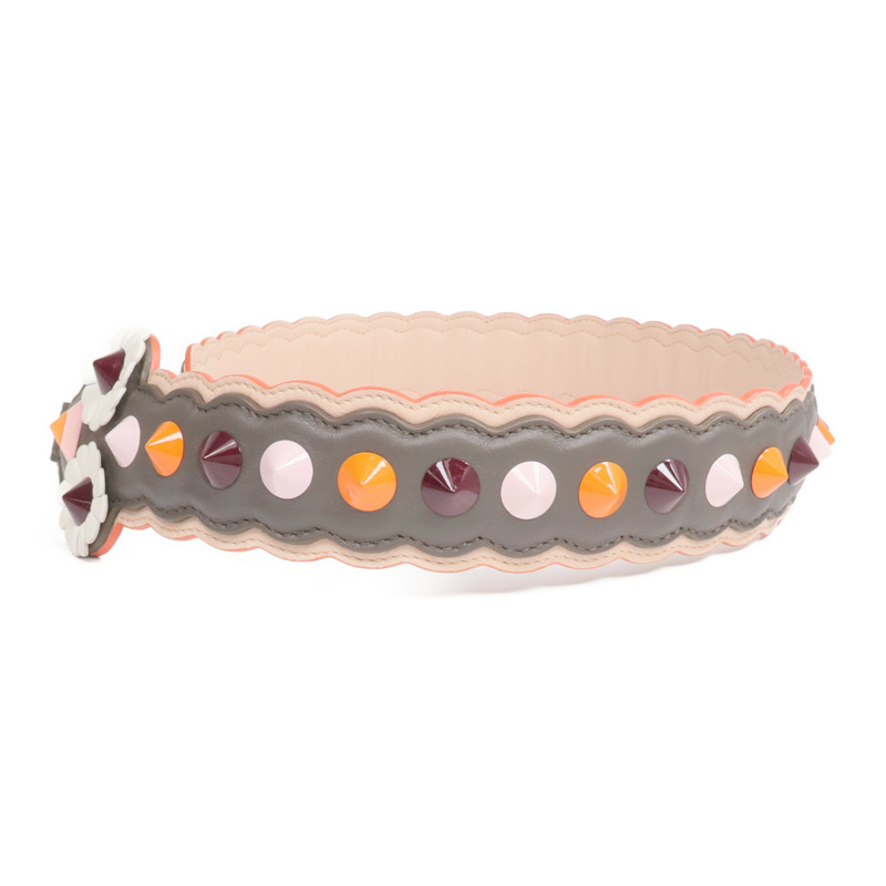 FENDI 牛皮皮革Shoulder Strap銀扣肩帶-1