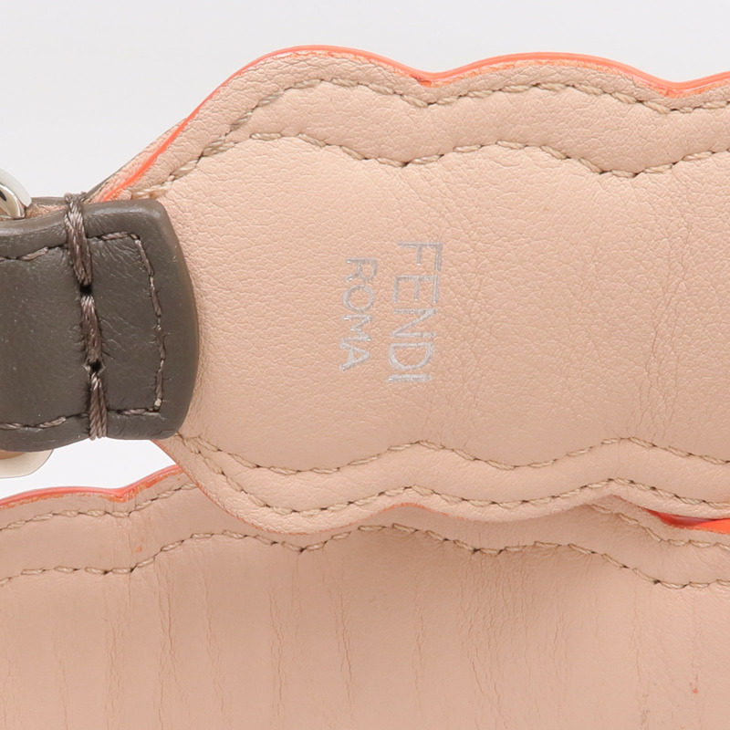 FENDI 牛皮皮革Shoulder Strap銀扣肩帶-4