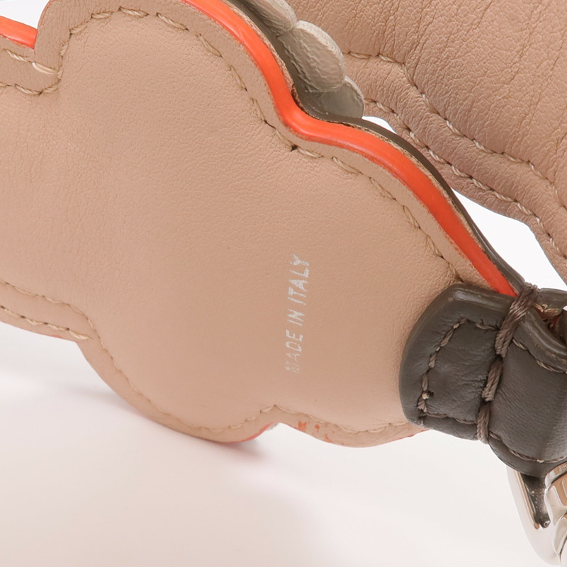 FENDI 牛皮皮革Shoulder Strap銀扣肩帶-5