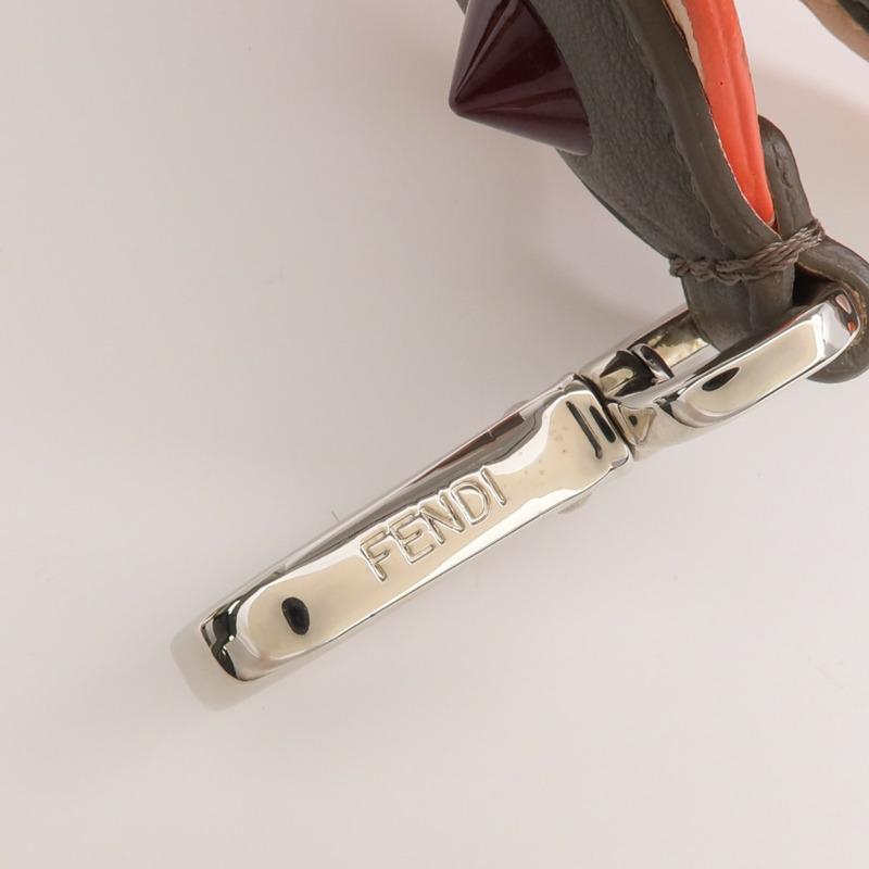 FENDI 牛皮皮革Shoulder Strap銀扣肩帶-6