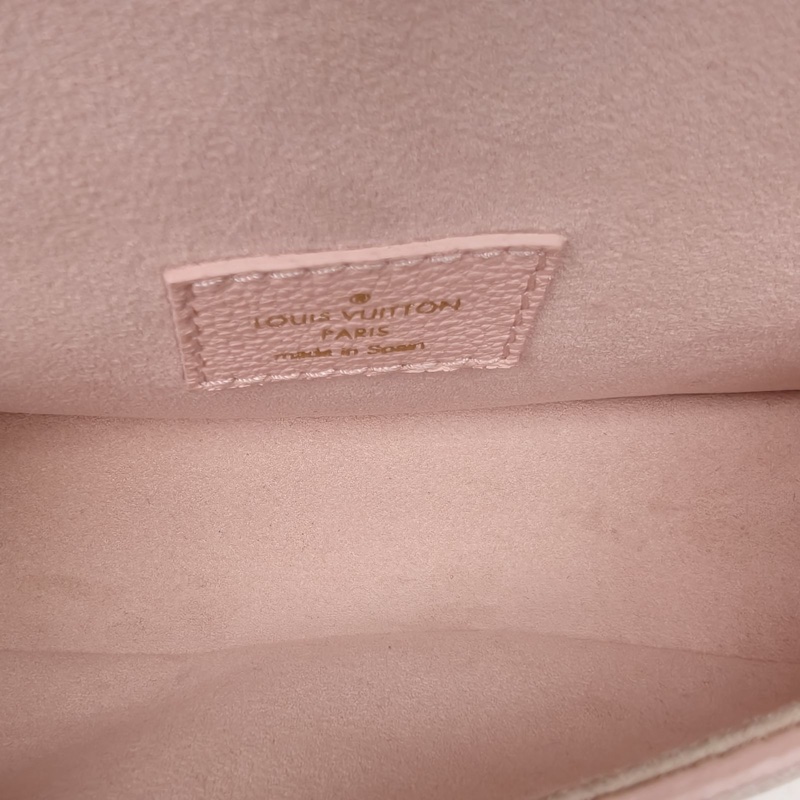 LOUIS VUITTON Diane法棍包19粉色牛皮晶片-4