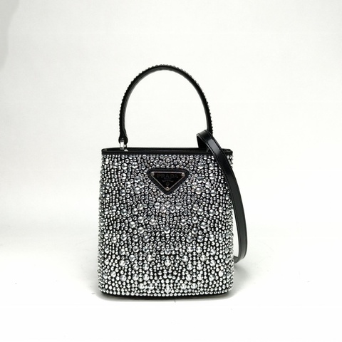 PRADA 銀色水晶Panier滿天星水桶包