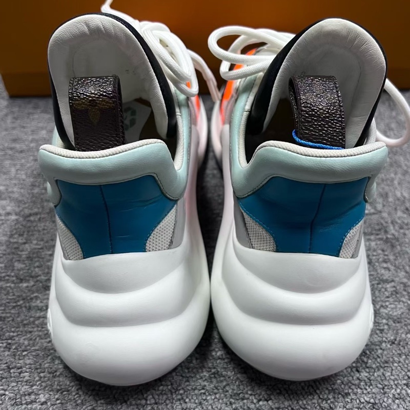 LouisVuitton 路易威登 橙白系帶低幫生活休閒鞋 Size:36.5 成色很新-2