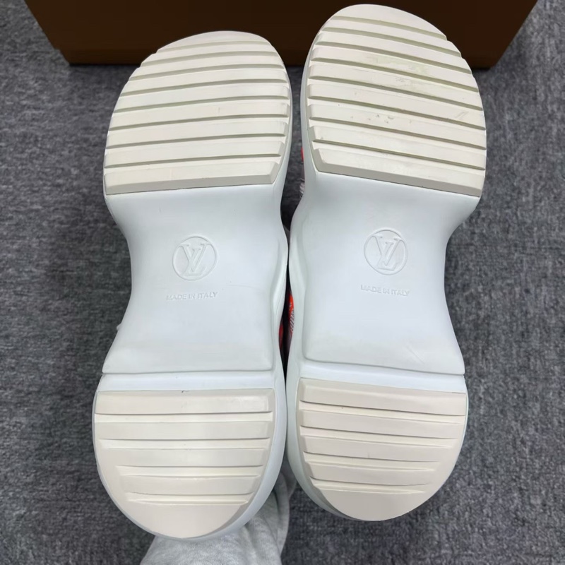 LouisVuitton 路易威登 橙白系帶低幫生活休閒鞋 Size:36.5 成色很新-4