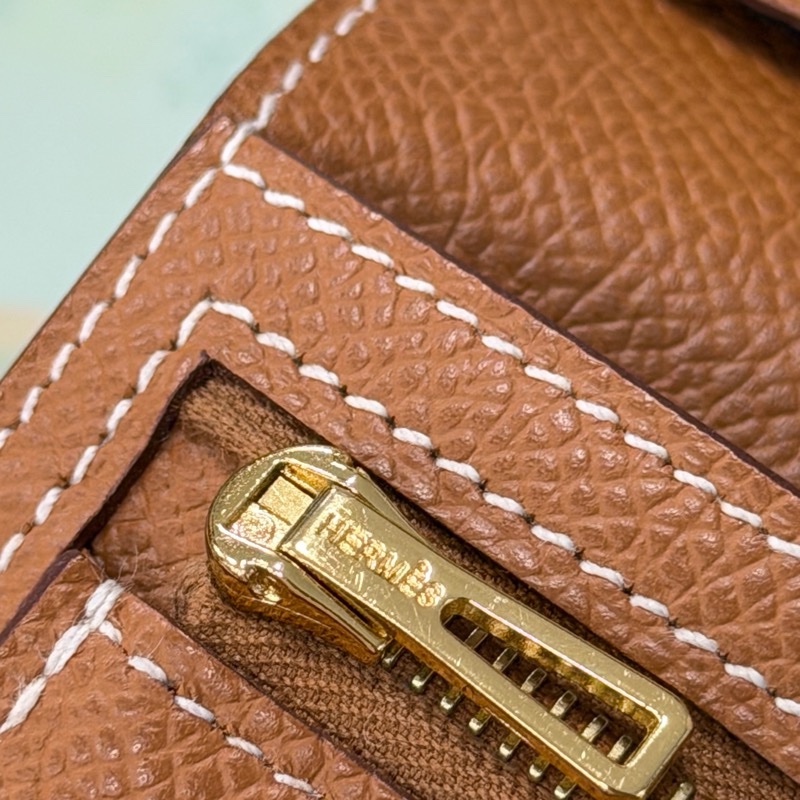 hermes 金棕色H鎖短夾-15