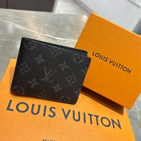 LV Multiple老花對開短夾