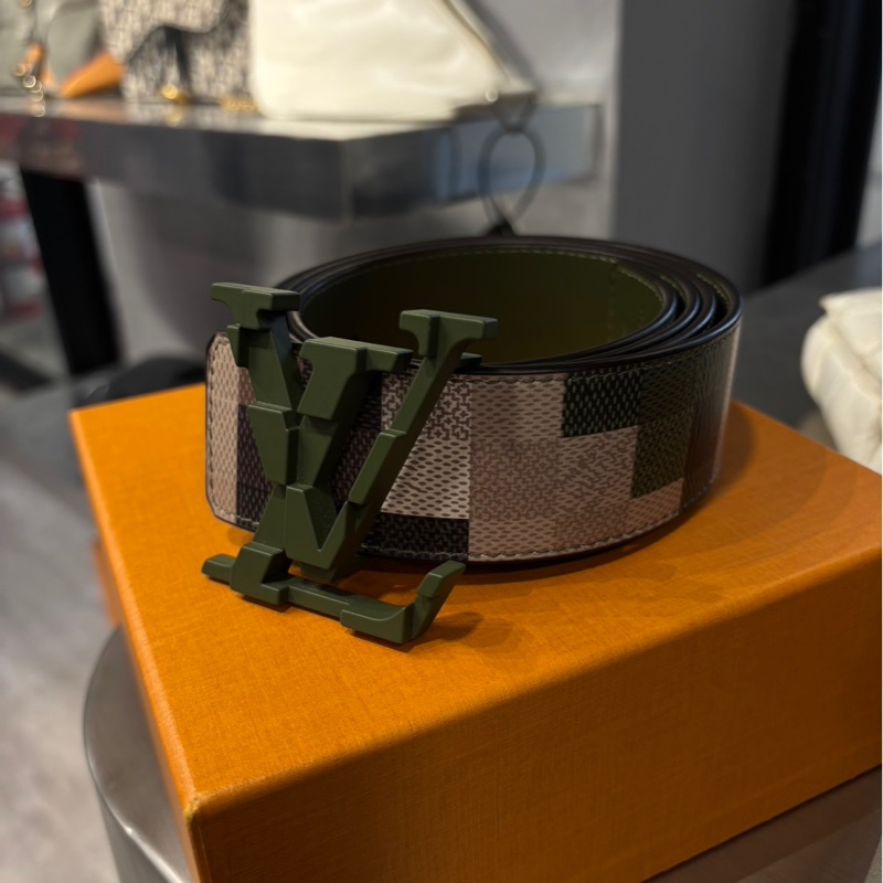 全新🌟Louis Vuitton LV Damier Damoflage 迷彩棋盤格腰帶-0
