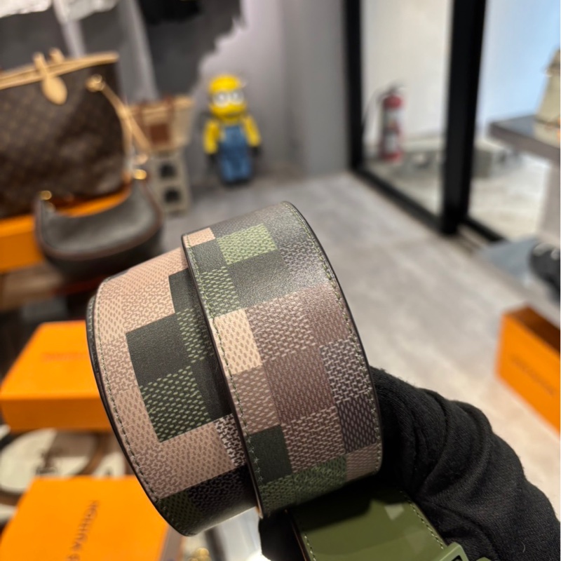 全新🌟Louis Vuitton LV Damier Damoflage 迷彩棋盤格腰帶-1