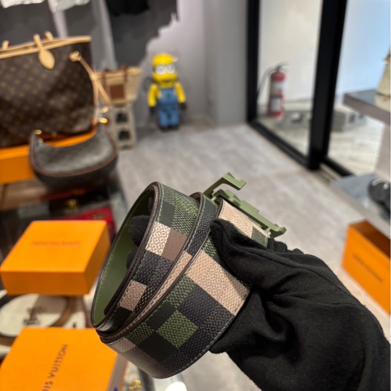 全新🌟Louis Vuitton LV Damier Damoflage 迷彩棋盤格腰帶-4
