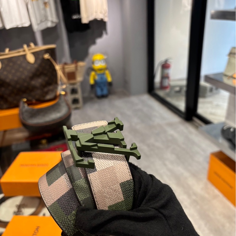 全新🌟Louis Vuitton LV Damier Damoflage 迷彩棋盤格腰帶-5