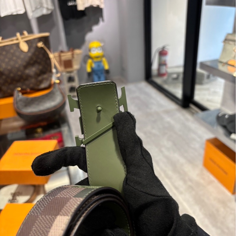全新🌟Louis Vuitton LV Damier Damoflage 迷彩棋盤格腰帶-6