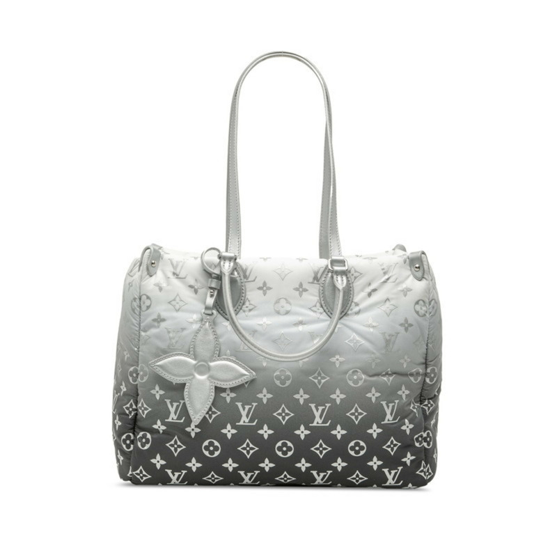 路易威登 Monogram LV Ski OnTheGo MM 手提包/托特包 2WAY M11847 銀白色尼龍皮革 女士 LOUIS VUITTON-0