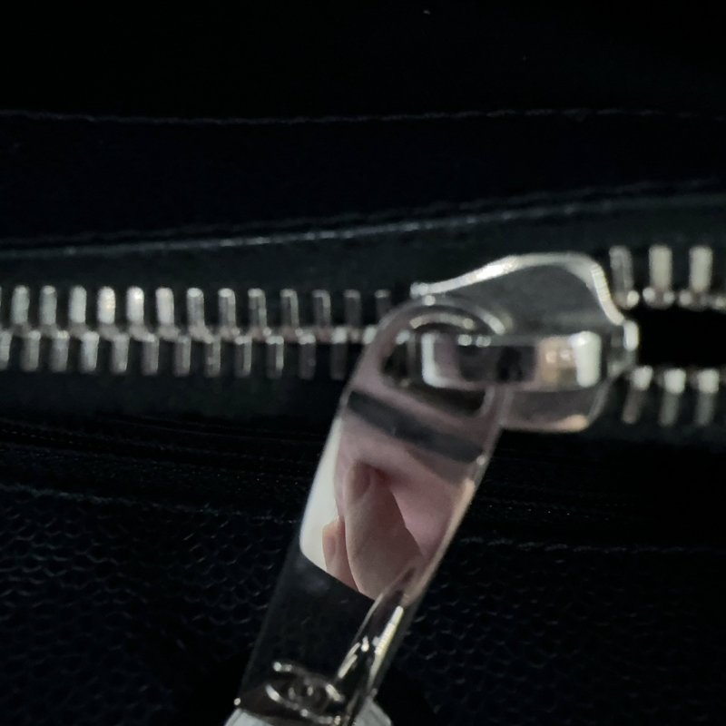 Chanel黑色荔枝牛皮銀釦托特包(稀有商品~~)-20