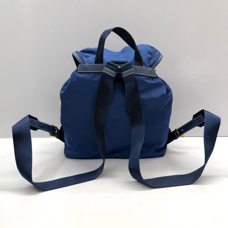 PRADA 普拉達 藍色尼龍後背包 BZ0030-1