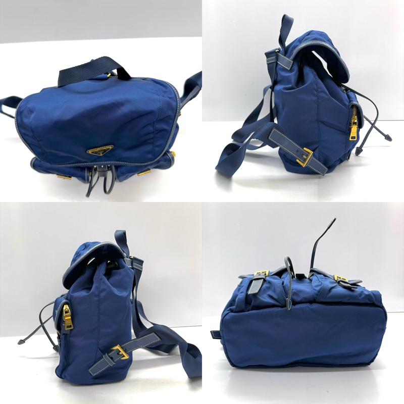 PRADA 普拉達 藍色尼龍後背包 BZ0030-2