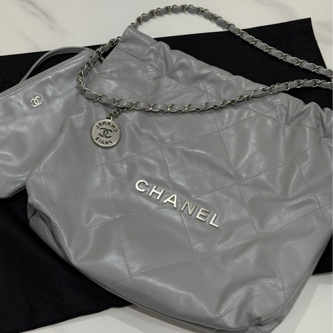 Chanel 22 bag小號灰色芯片