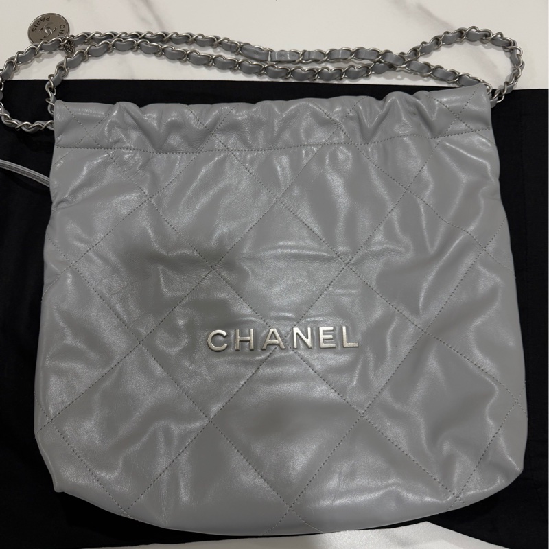 Chanel 22 bag小號灰色芯片-2