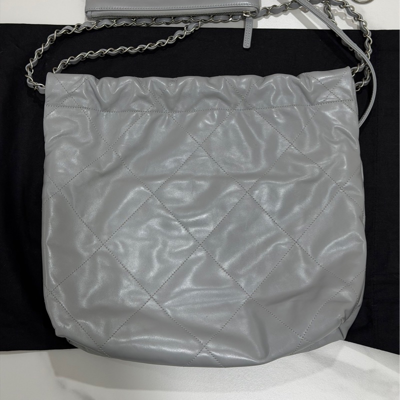 Chanel 22 bag小號灰色芯片-3