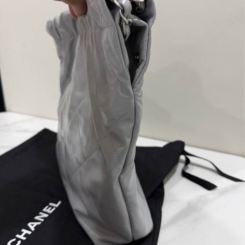 Chanel 22 bag小號灰色芯片-4