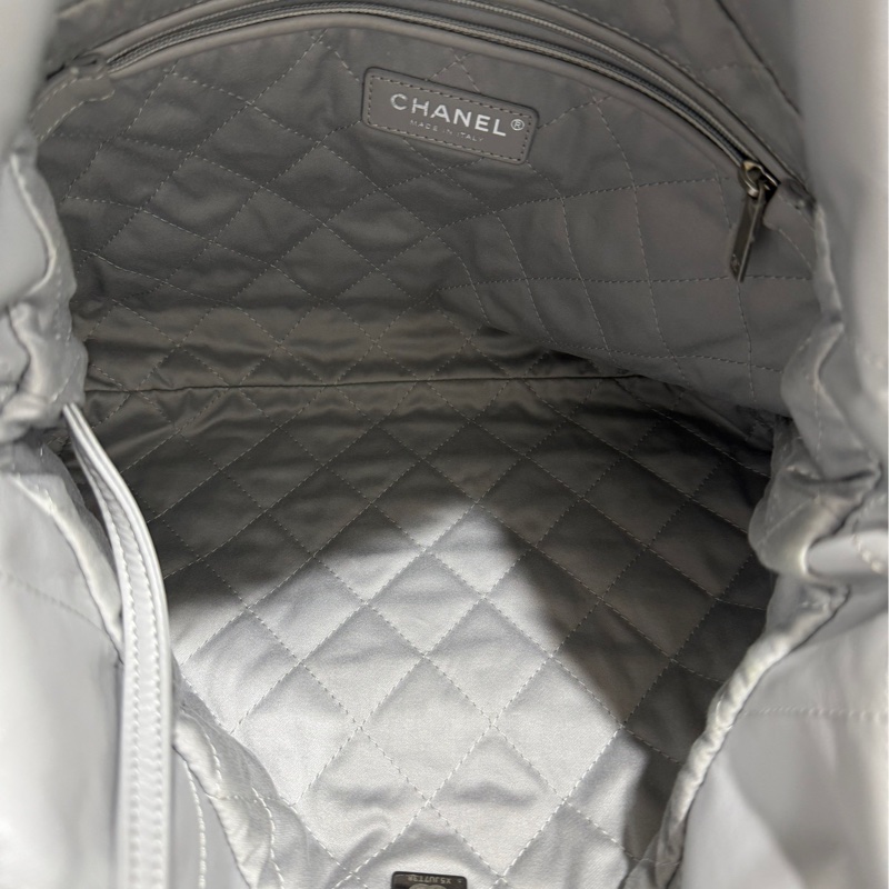 Chanel 22 bag小號灰色芯片-12
