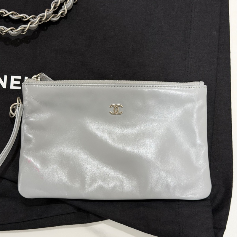 Chanel 22 bag小號灰色芯片-14