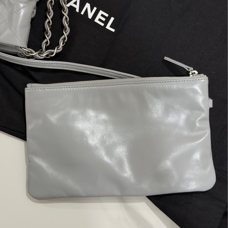 Chanel 22 bag小號灰色芯片-15