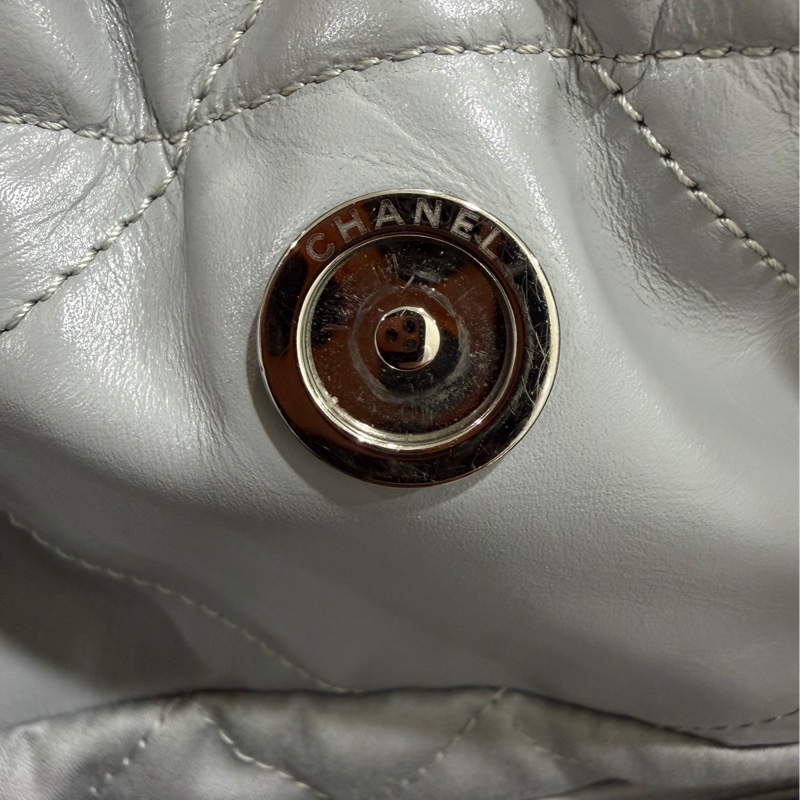 Chanel 22 bag小號灰色芯片-17