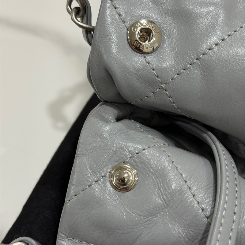 Chanel 22 bag小號灰色芯片-21