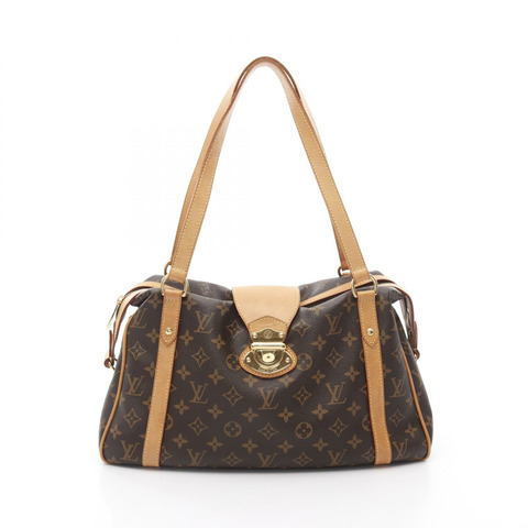 棕色 原花 帆布 Stresa PM 肩背包【LOUIS VUITTON LV 路易威登】 M51186