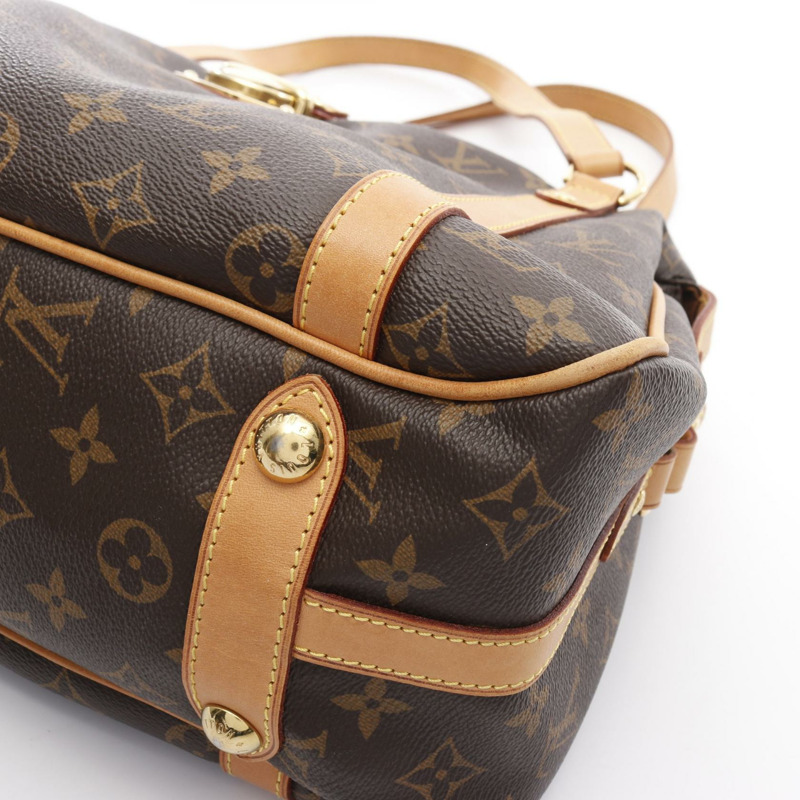 棕色 原花 帆布 Stresa PM 肩背包【LOUIS VUITTON LV 路易威登】 M51186-9
