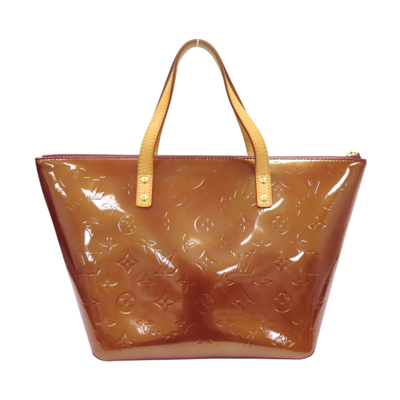 金棕色 原花壓紋漆皮 Bellevue PM 手提包 M93584【LOUIS VUITTON LV 路易威登】 M93584-1