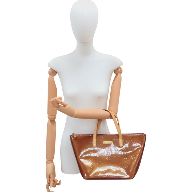 金棕色 原花壓紋漆皮 Bellevue PM 手提包 M93584【LOUIS VUITTON LV 路易威登】 M93584-8