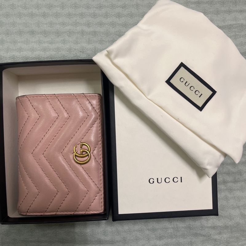 Gucci 馬夢短夾(粉)-0