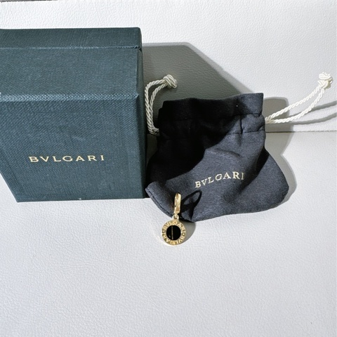 Bvlgari寶格麗 Vintage 中古 18k 黃金黑瑪瑙吊墜
