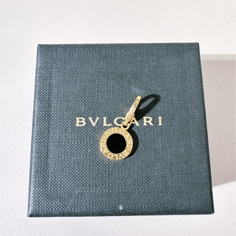 Bvlgari寶格麗 Vintage 中古 18k 黃金黑瑪瑙吊墜-1
