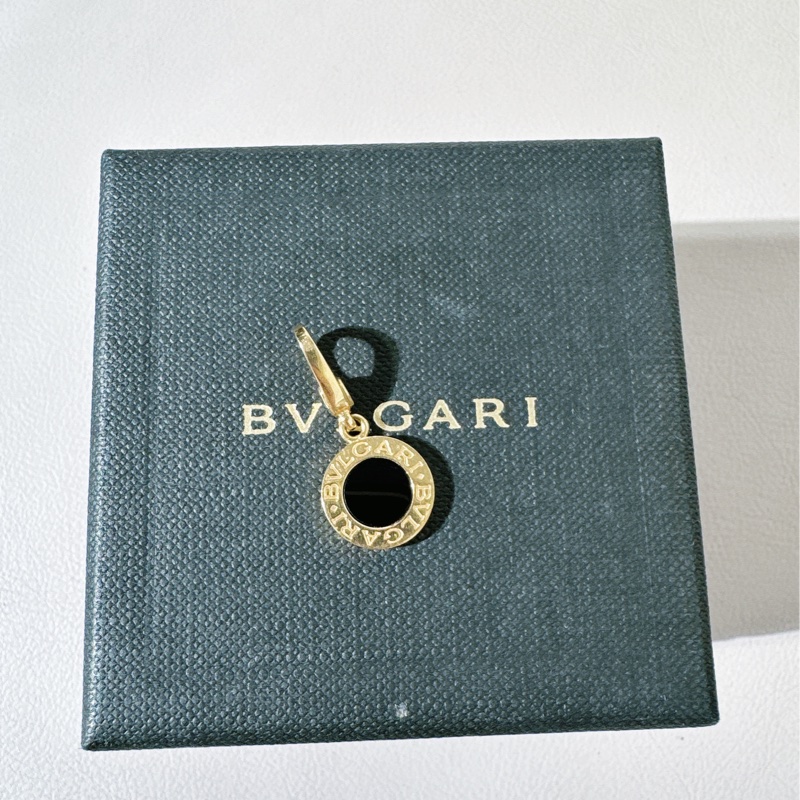 Bvlgari寶格麗 Vintage 中古 18k 黃金黑瑪瑙吊墜-2