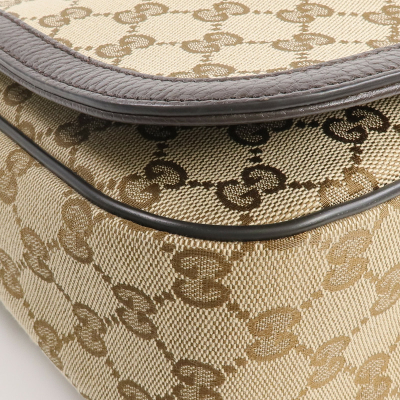 GUCCI 帆布Shoulder/Messenger Bag銀扣肩背袋-6