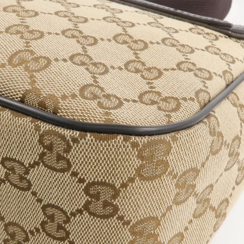 GUCCI 帆布Shoulder/Messenger Bag銀扣肩背袋-7
