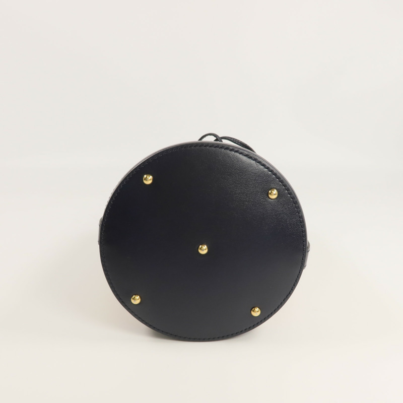 GUCCI 牛皮皮革/帆布Horsebit 1955 Bucket Bag金扣手挽袋-3