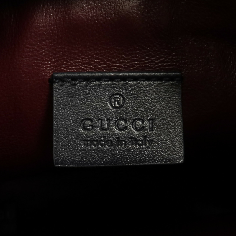 GUCCI 牛皮皮革/帆布Horsebit 1955 Bucket Bag金扣手挽袋-12
