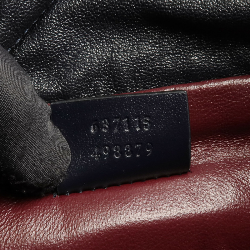 GUCCI 牛皮皮革/帆布Horsebit 1955 Bucket Bag金扣手挽袋-13