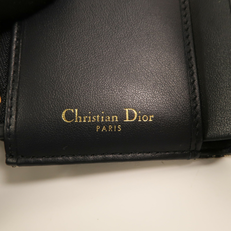 Dior 帆布/牛皮皮革Saddle Lotus Wallet金扣錢包-7