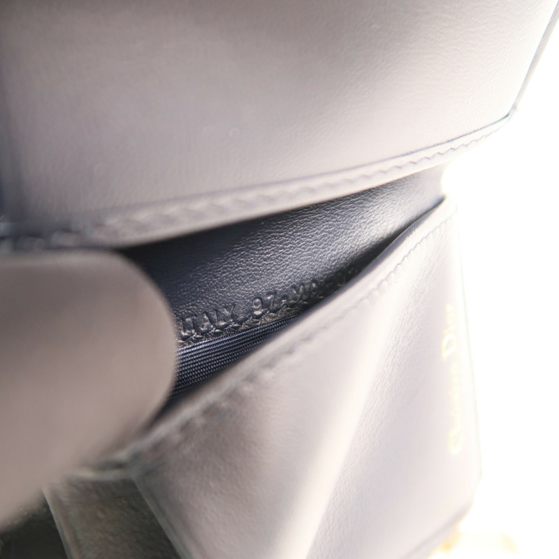 Dior 帆布/牛皮皮革Saddle Lotus Wallet金扣錢包-8