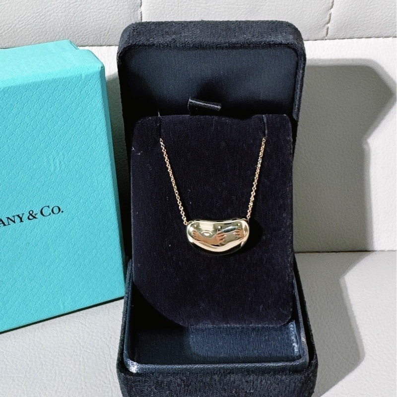 Tiffany 蒂芙尼 Vintage 中古 18K 黃金超大號豌豆 項鍊-0