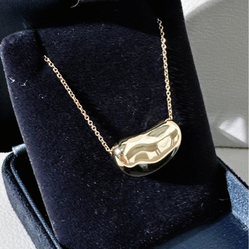 Tiffany 蒂芙尼 Vintage 中古 18K 黃金超大號豌豆 項鍊-3